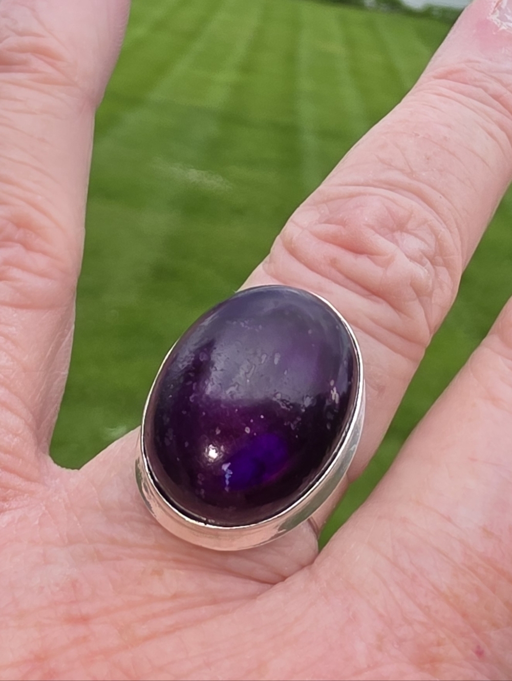 Purple Labradorite Gemstone Ring In 925 Sterling Silver (7) - Picture 3 of 14
